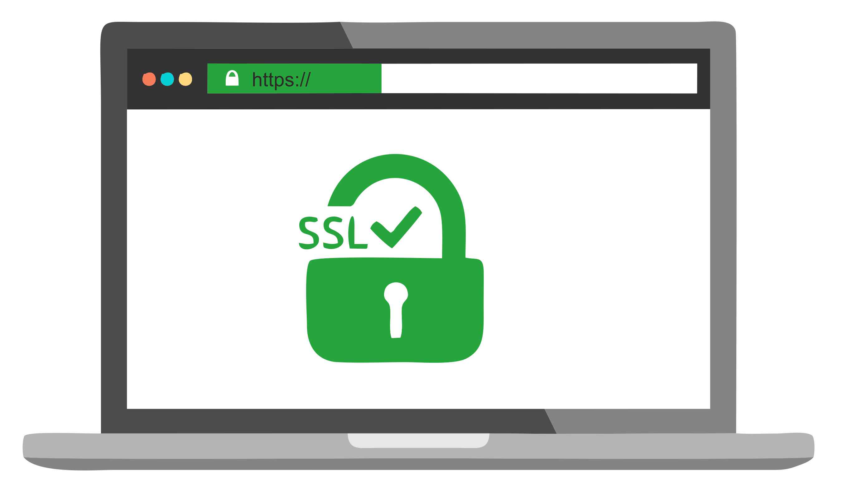 Sicher surfen im Browser – Symbolbild mit Schloss und Adressezeile
