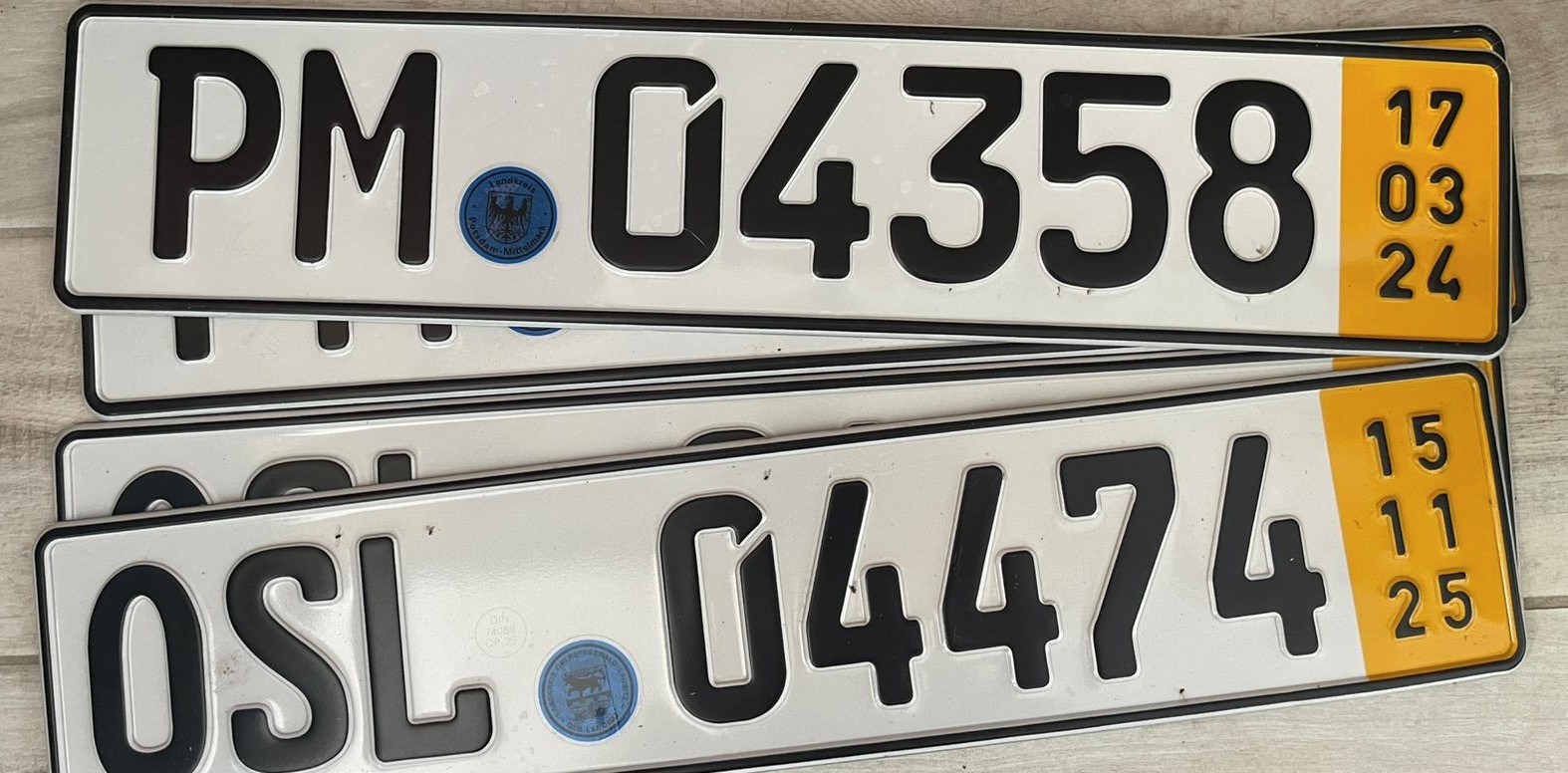 Тимчасові та експортні номерні знаки для перегону авто з Німеччини