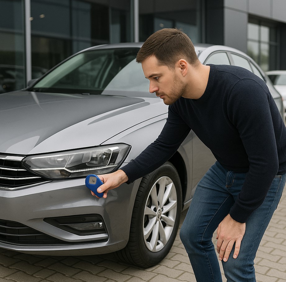 Lackschichtmessung bei der Gebrauchtwagenprüfung in Deutschland